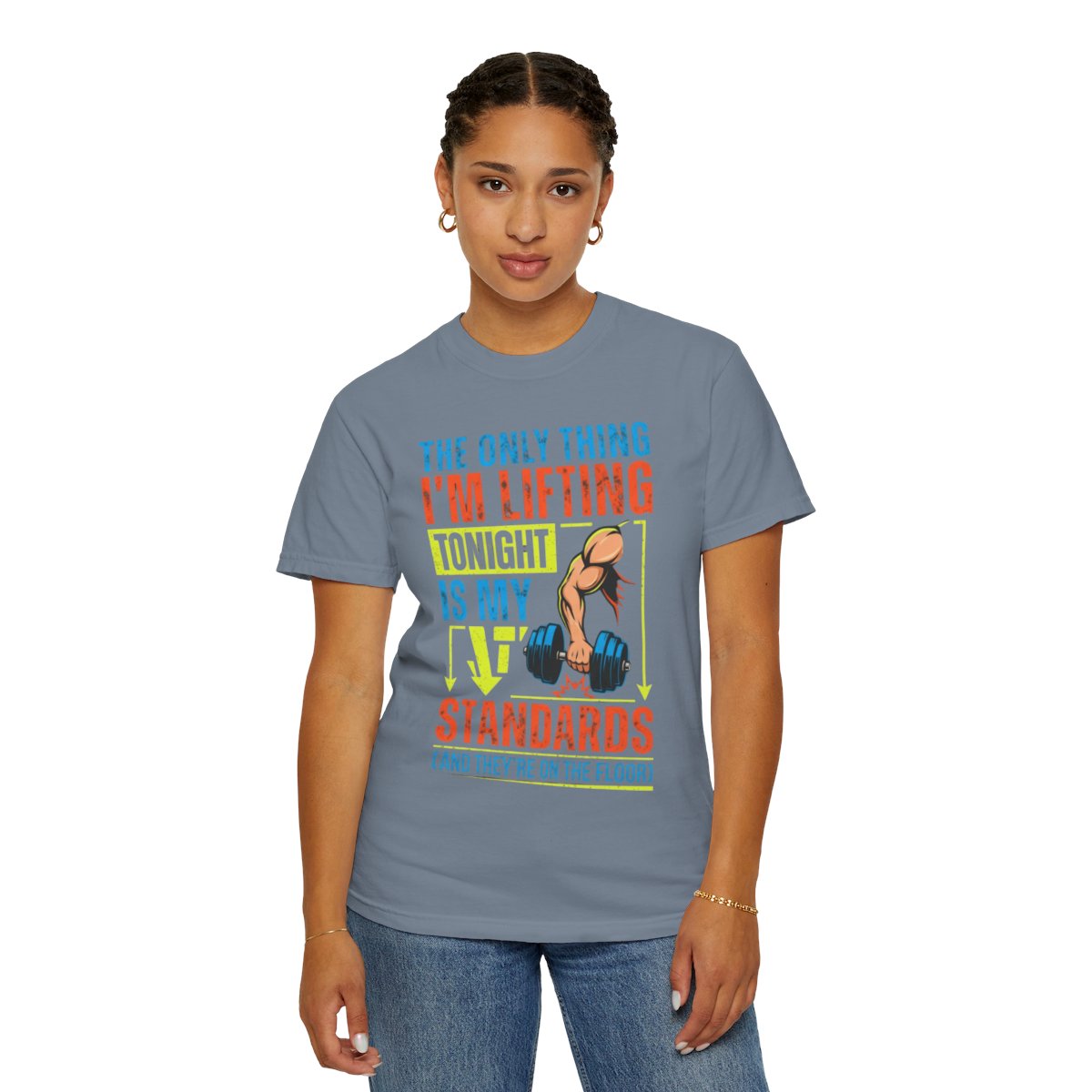 Color: Blue Jean | Lifting Standards Unisex Garment-Dyed Tee