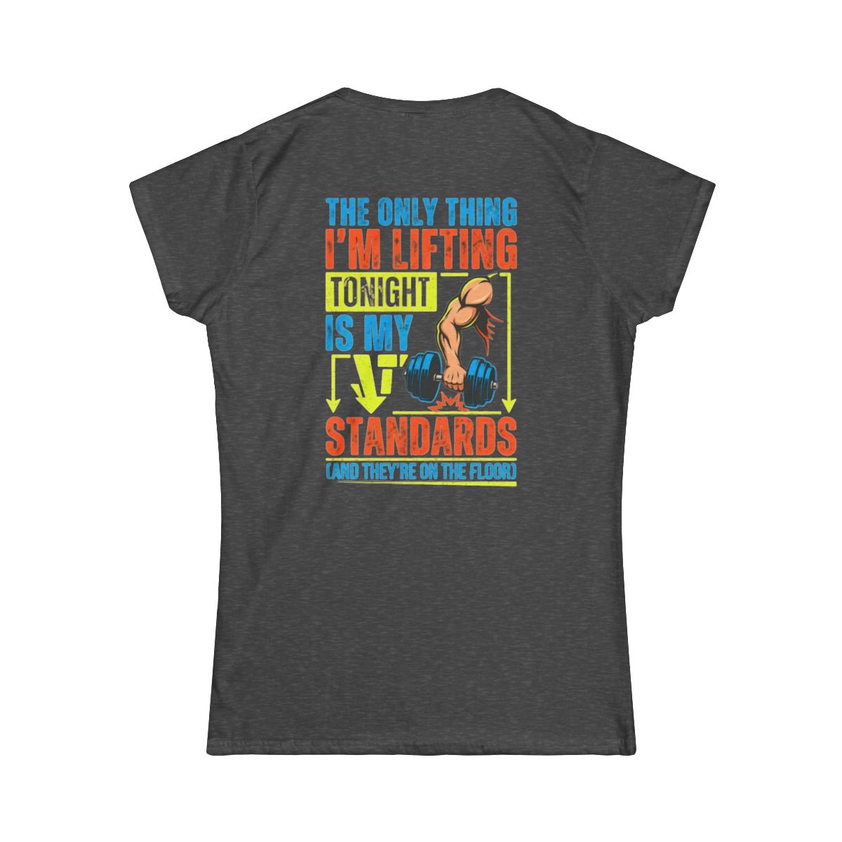 Color: Dark Heather | Lifting Standards Women's Tee
