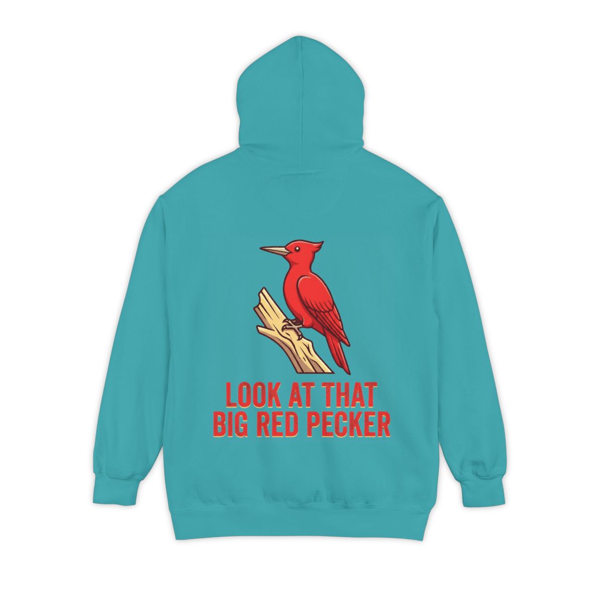 Color: Seafoam | Look At That Big Red Pecker Garment-Dyed Hoodie