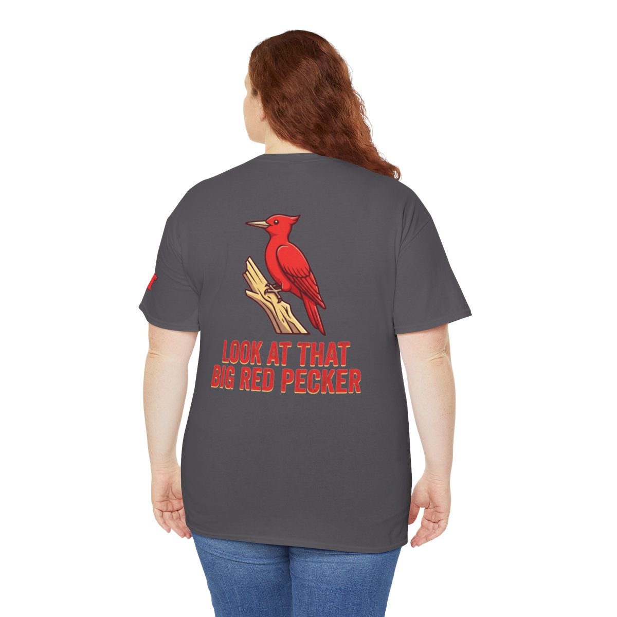 Color: Charcoal | Look At That Big Red Pecker Premium Graphic Tee