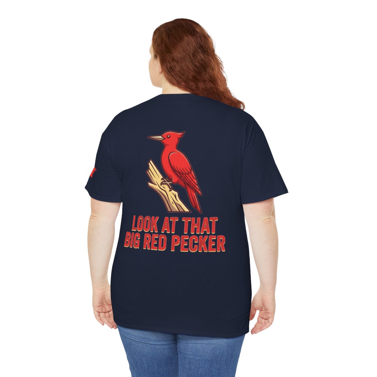 Color: Navy | Look At That Big Red Pecker Premium Graphic Tee