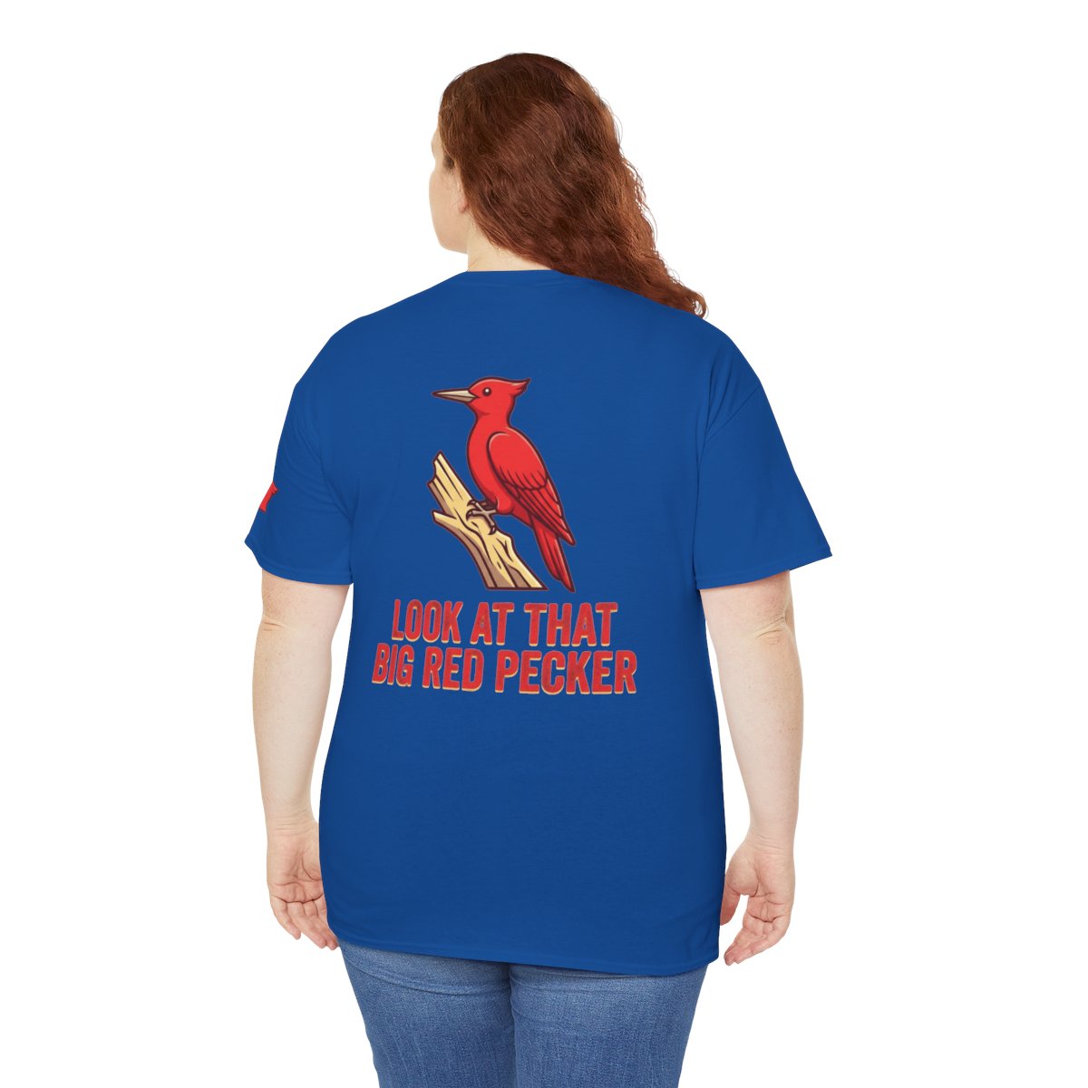 Color: Royal | Look At That Big Red Pecker Premium Graphic Tee