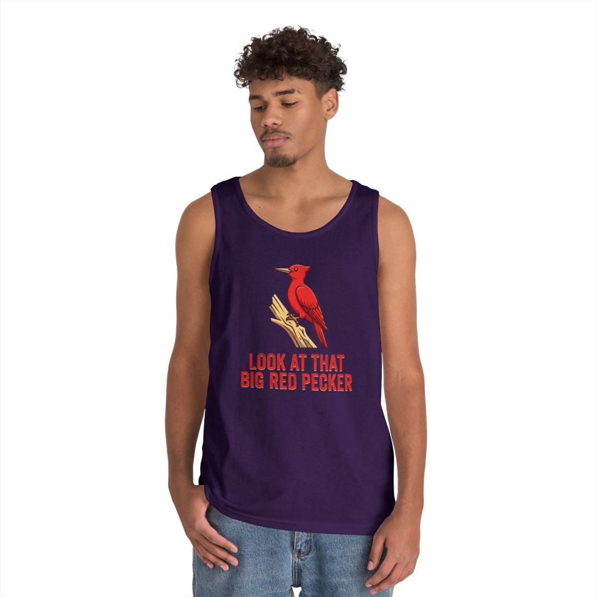 Color: Purple | Look At That Big Red Pecker Tank Top