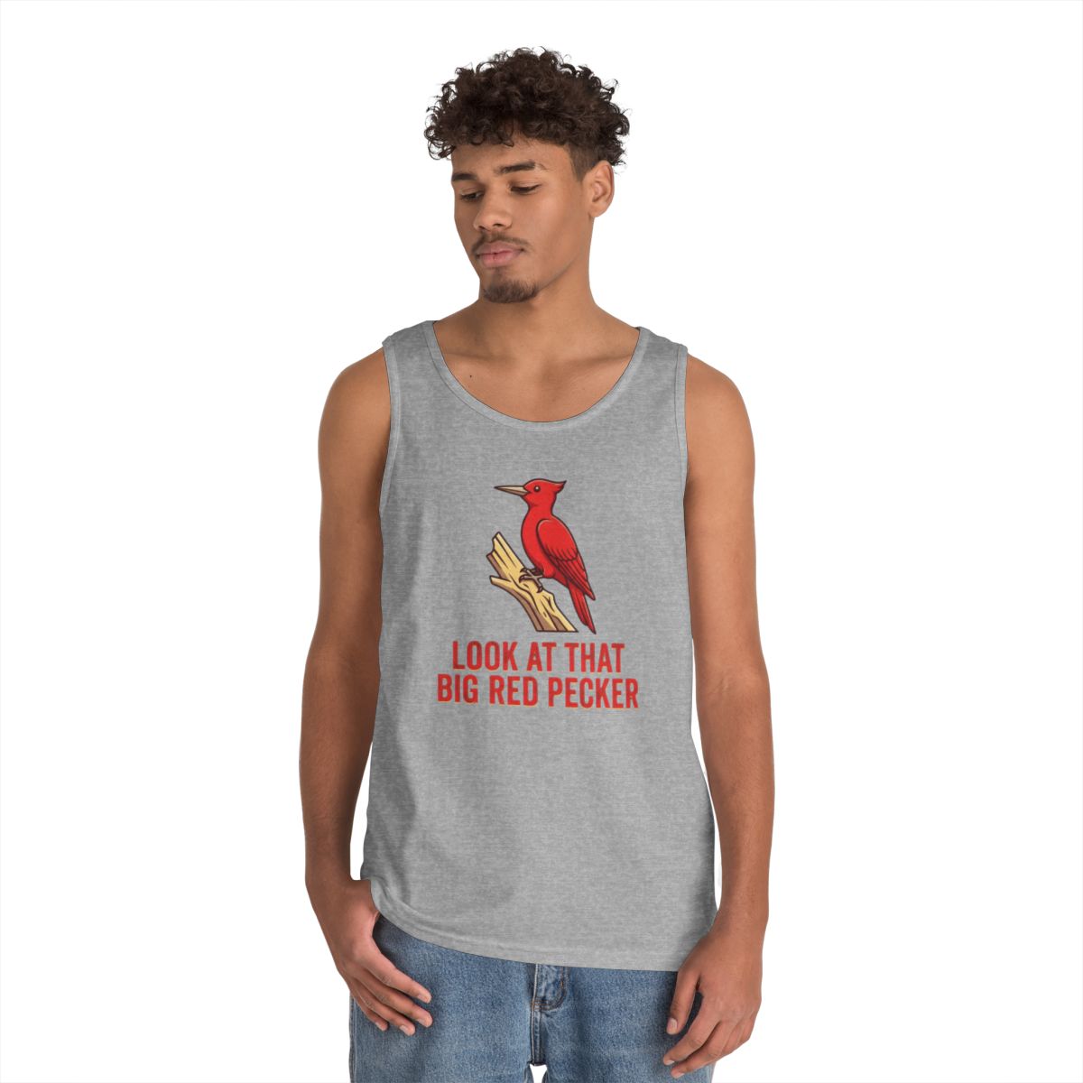 Color: Sport Grey | Look At That Big Red Pecker Tank Top