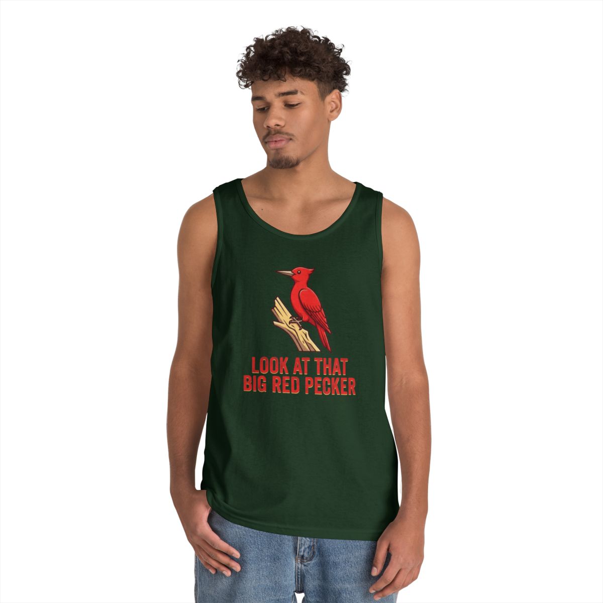 Color: Forest Green | Look At That Big Red Pecker Tank Top