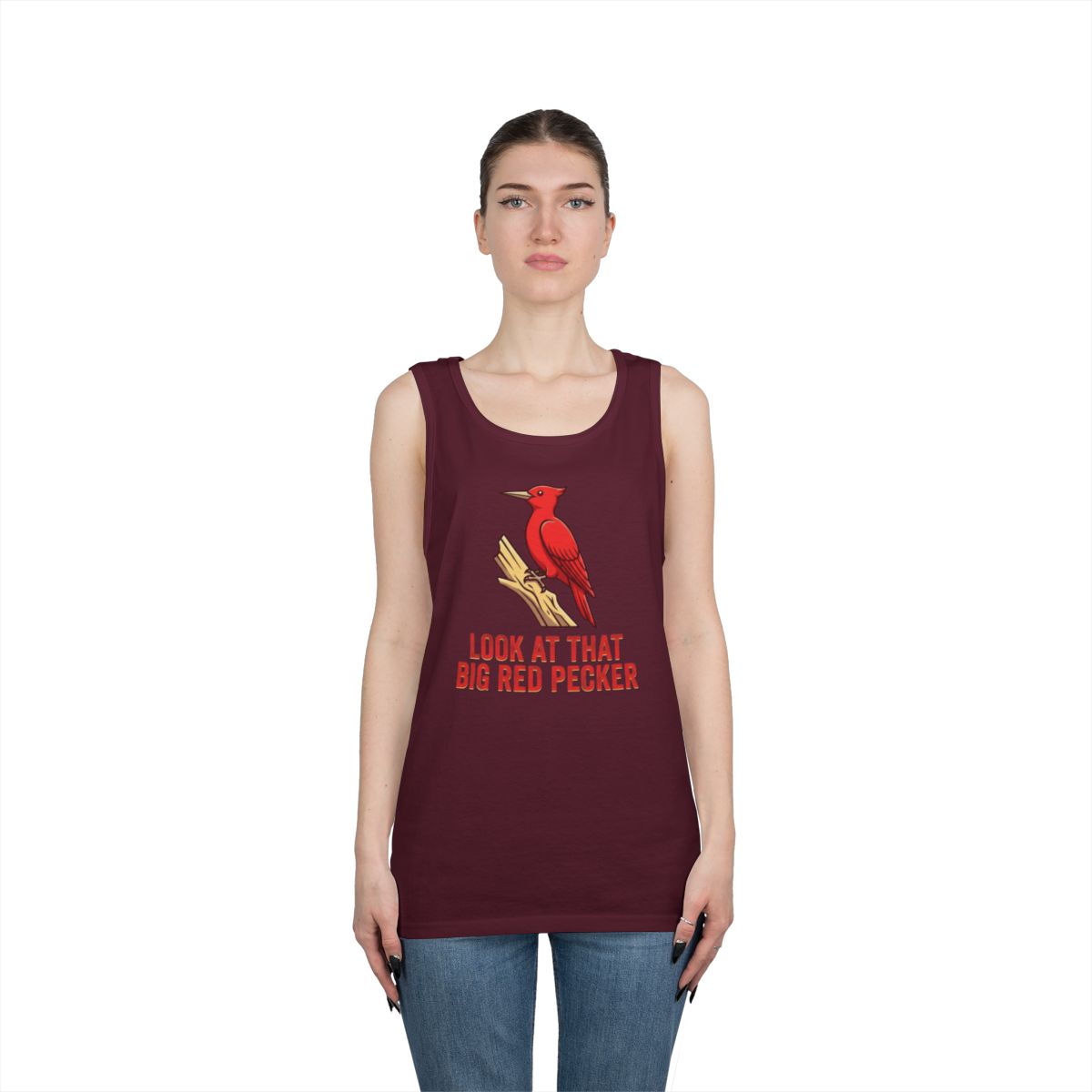 Color: Maroon | Look At That Big Red Pecker Tank Top