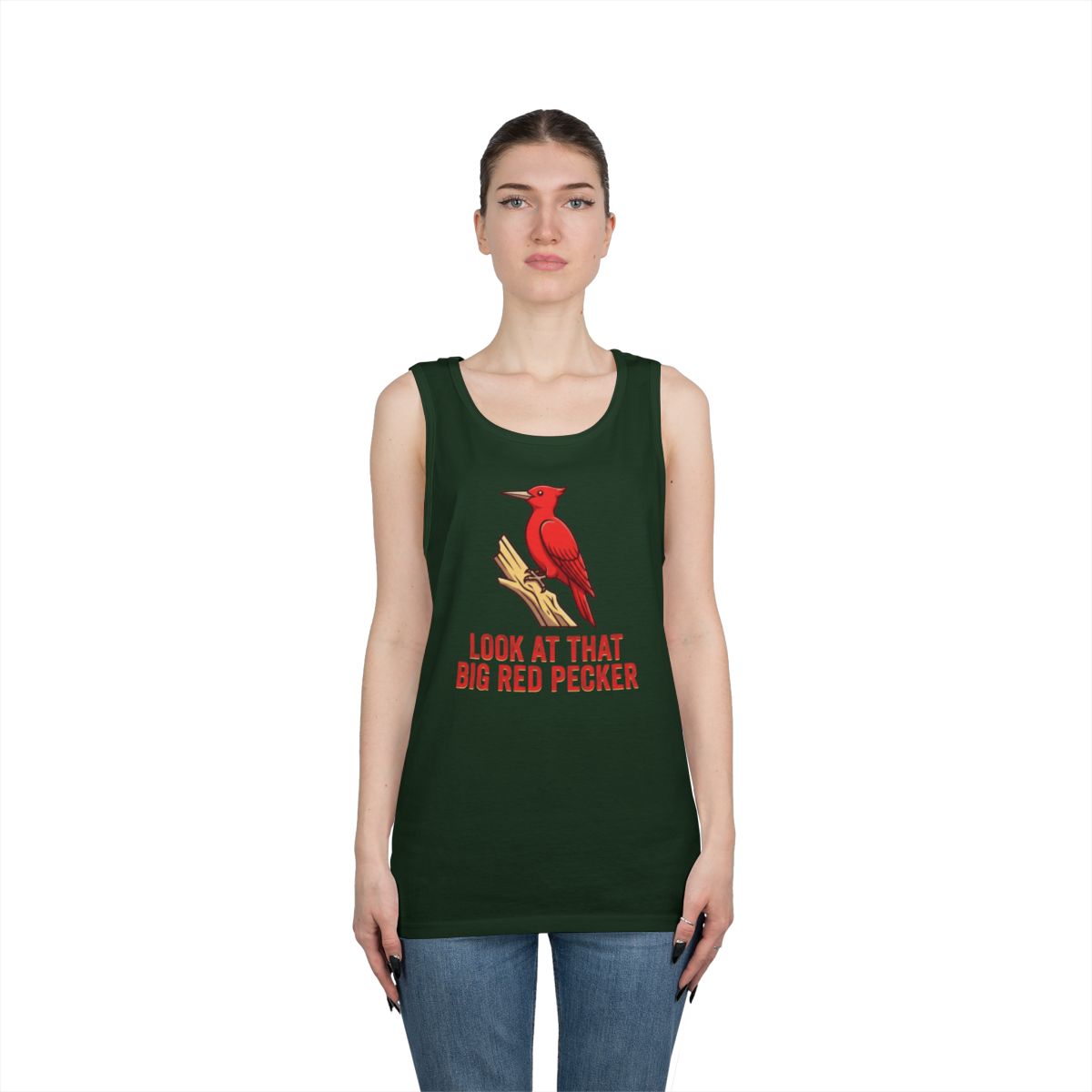 Color: Forest Green | Look At That Big Red Pecker Tank Top