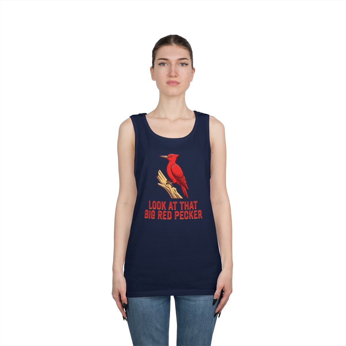 Color: Navy | Look At That Big Red Pecker Tank Top