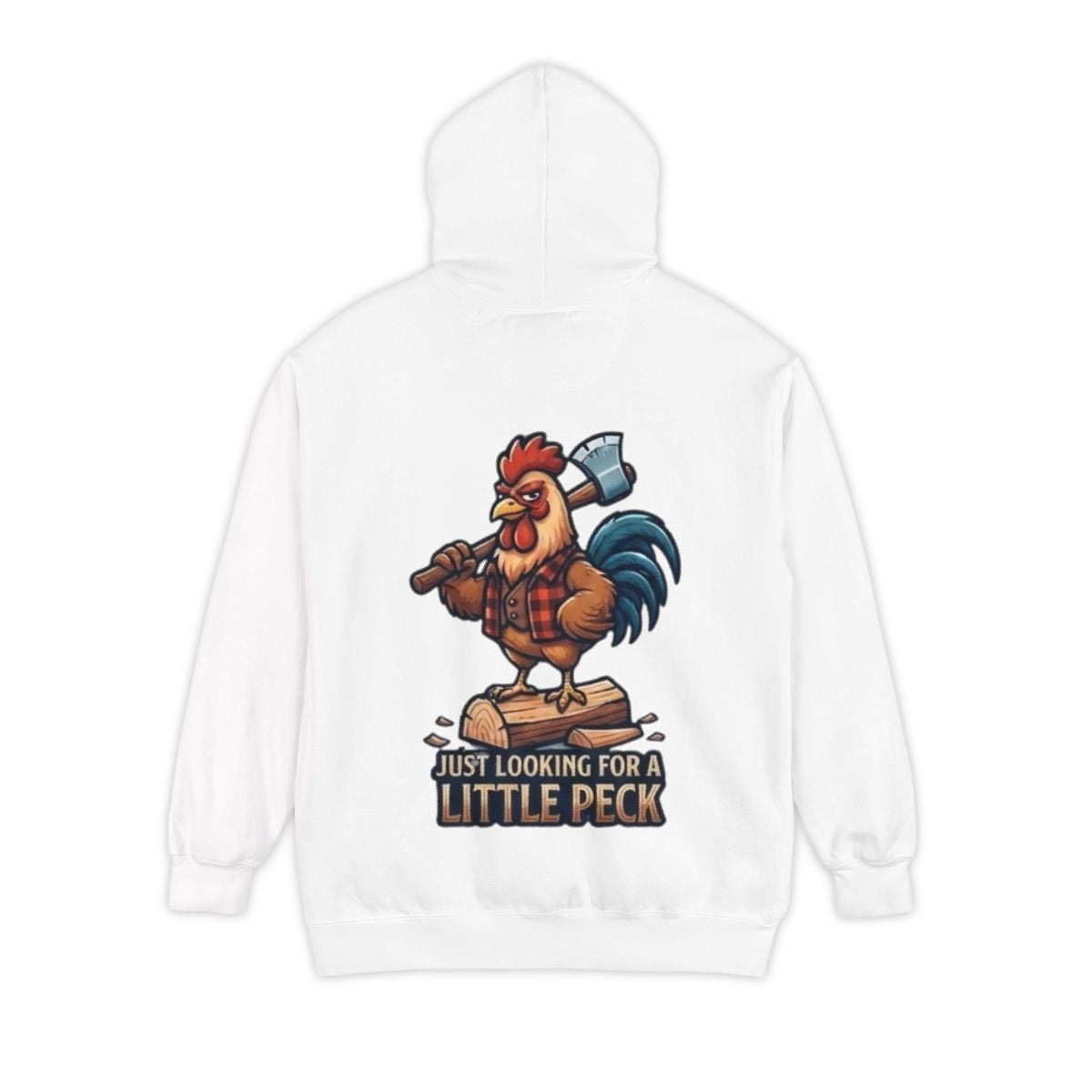 Color: White | Looking For A Little Peck Garment-Dyed Hoodie