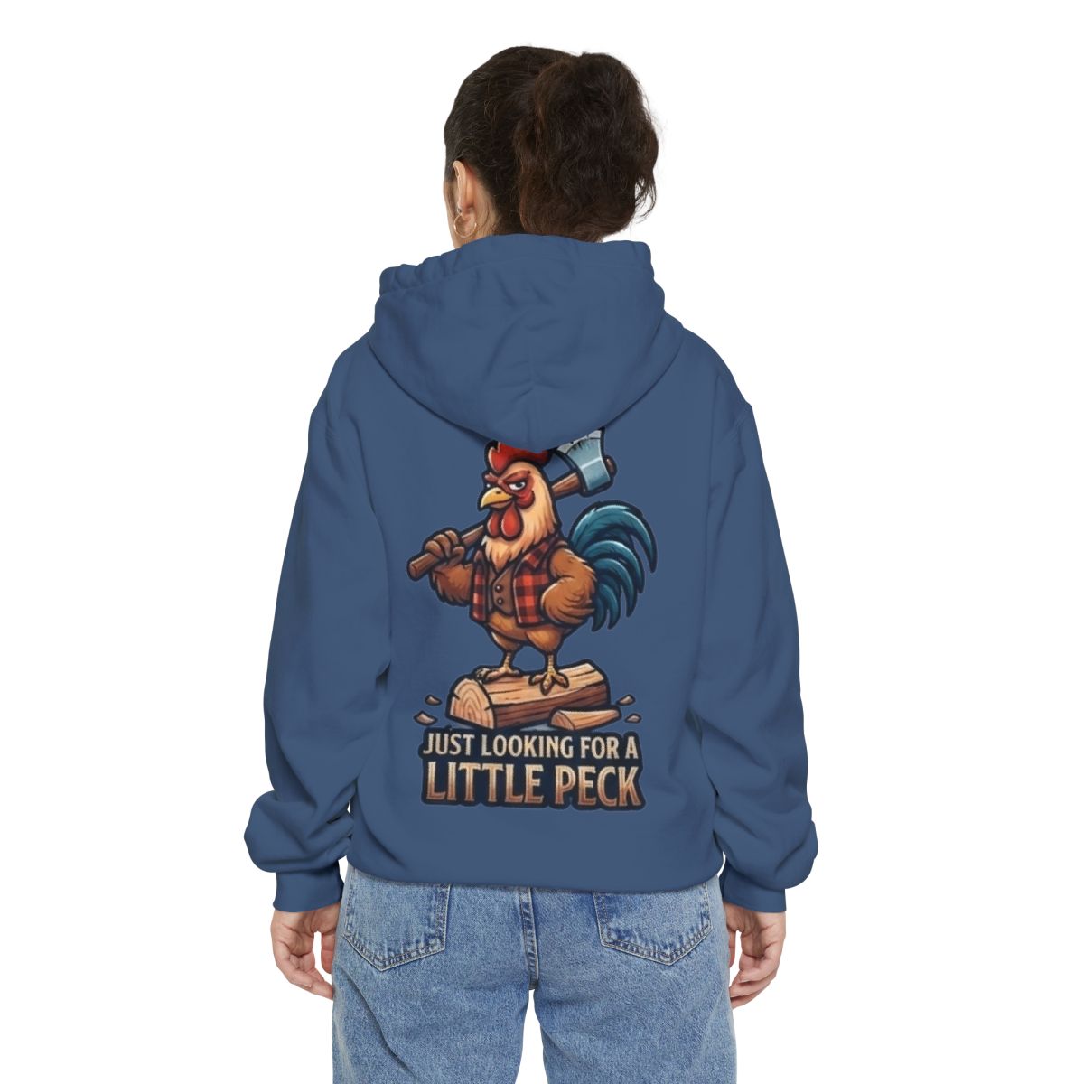 Color: True Navy | Looking For A Little Peck Garment-Dyed Hoodie