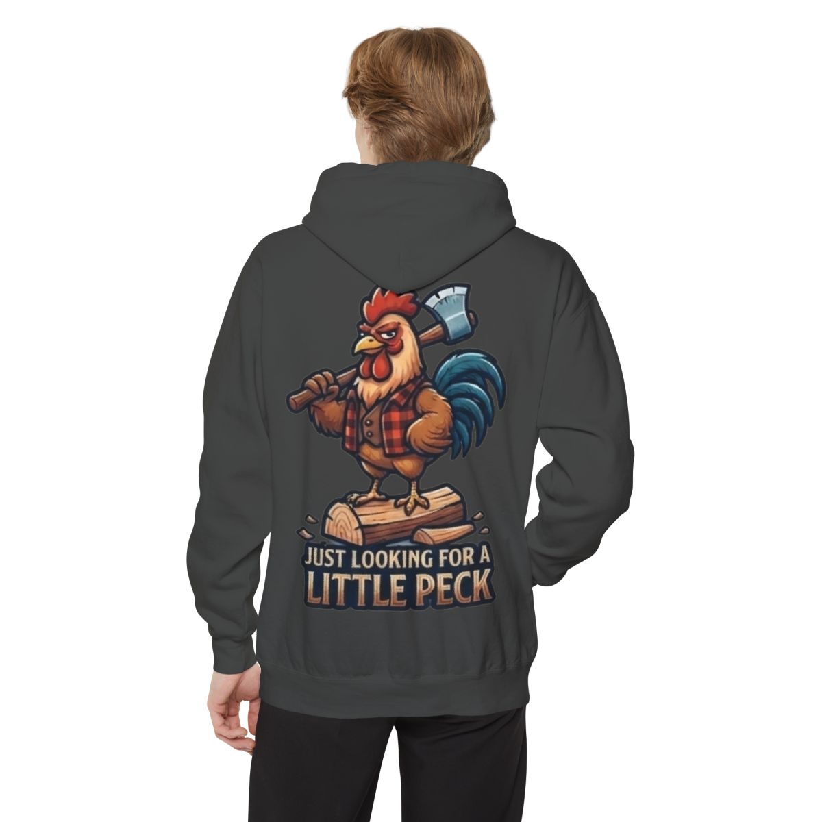 Color: Pepper | Looking For A Little Peck Garment-Dyed Hoodie