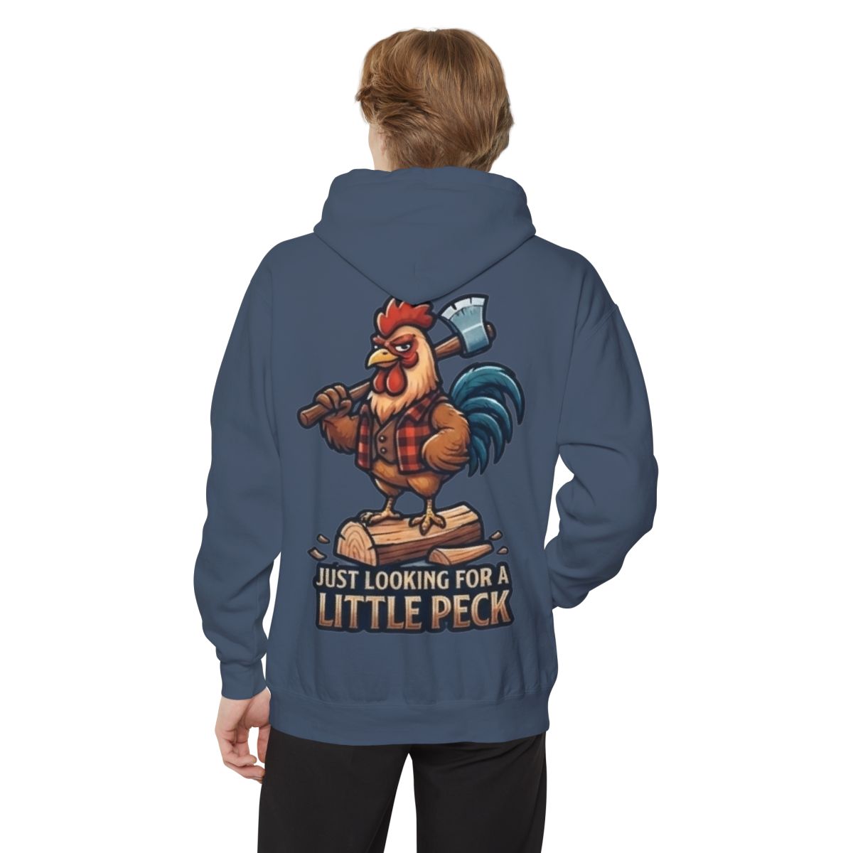 Color: Denim | Looking For A Little Peck Garment-Dyed Hoodie