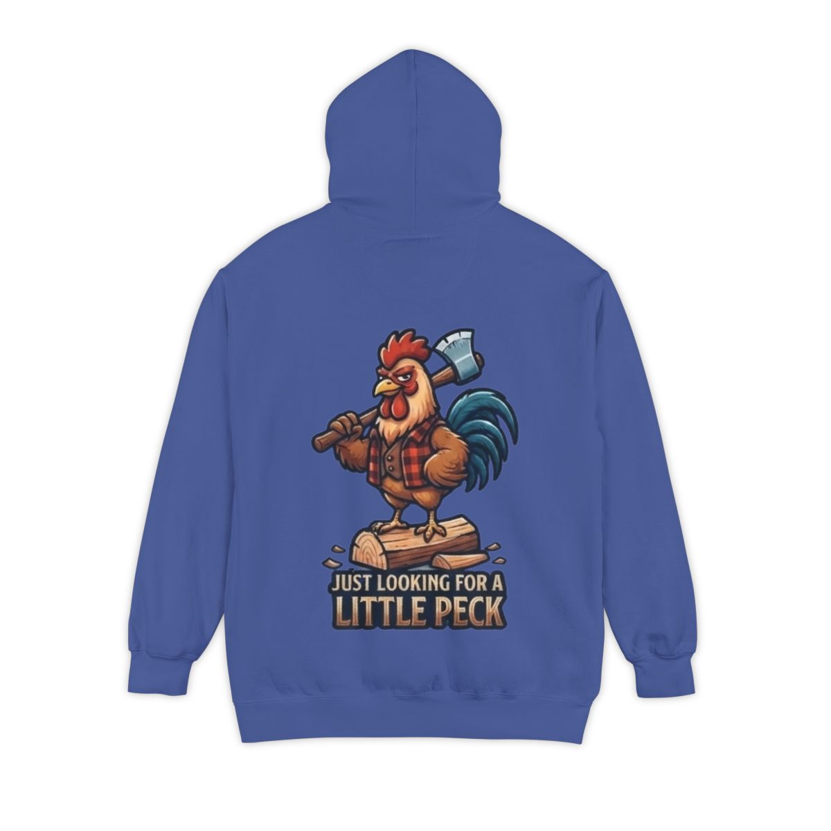 Color: Flo Blue | Looking For A Little Peck Garment-Dyed Hoodie