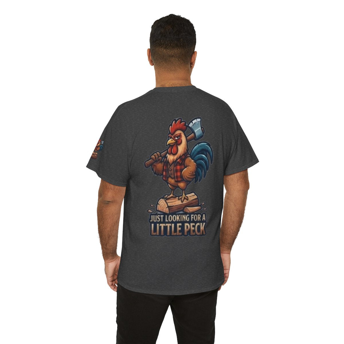 Color: Dark Heather | Looking For A Little Peck Premium Graphic Tee