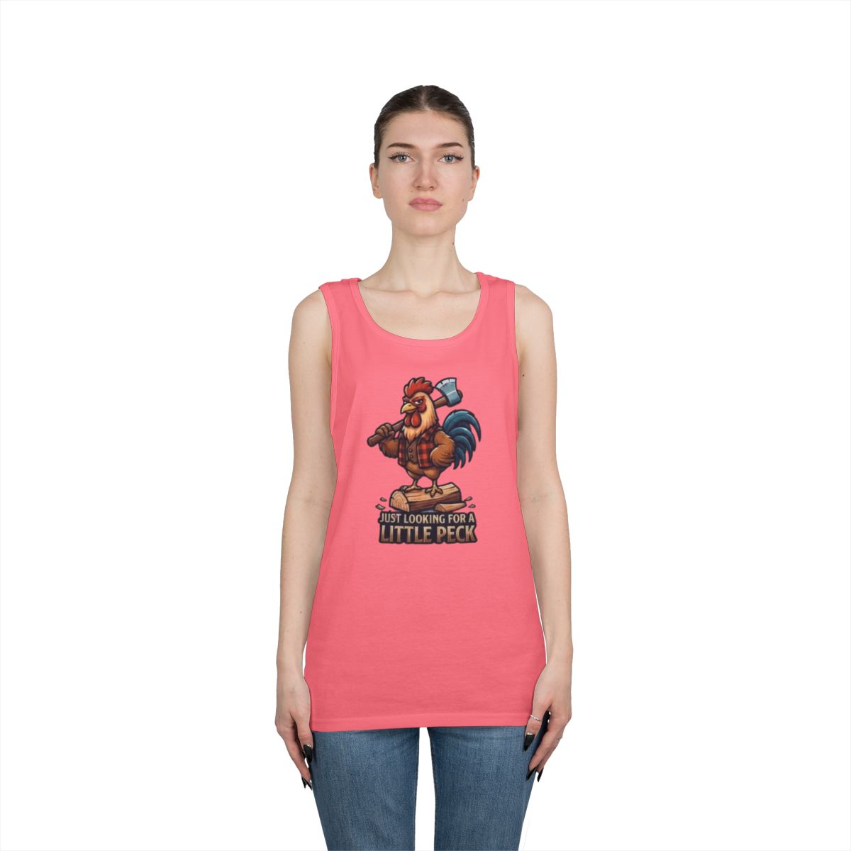 Color: Safety Pink | Looking For A Little Peck Tank Top