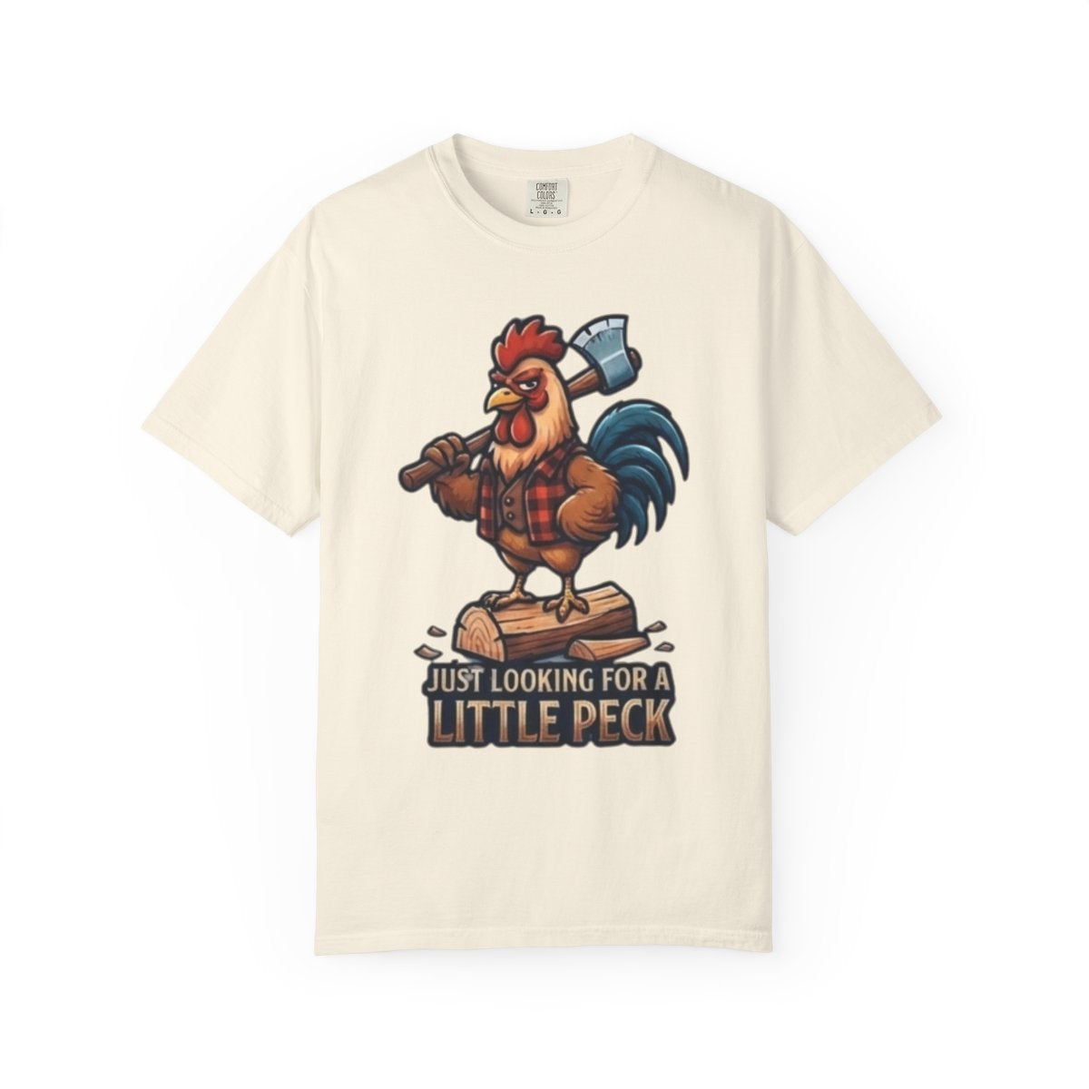 Color: Ivory | Looking For A Little Peck Unisex Garment-Dyed Tee