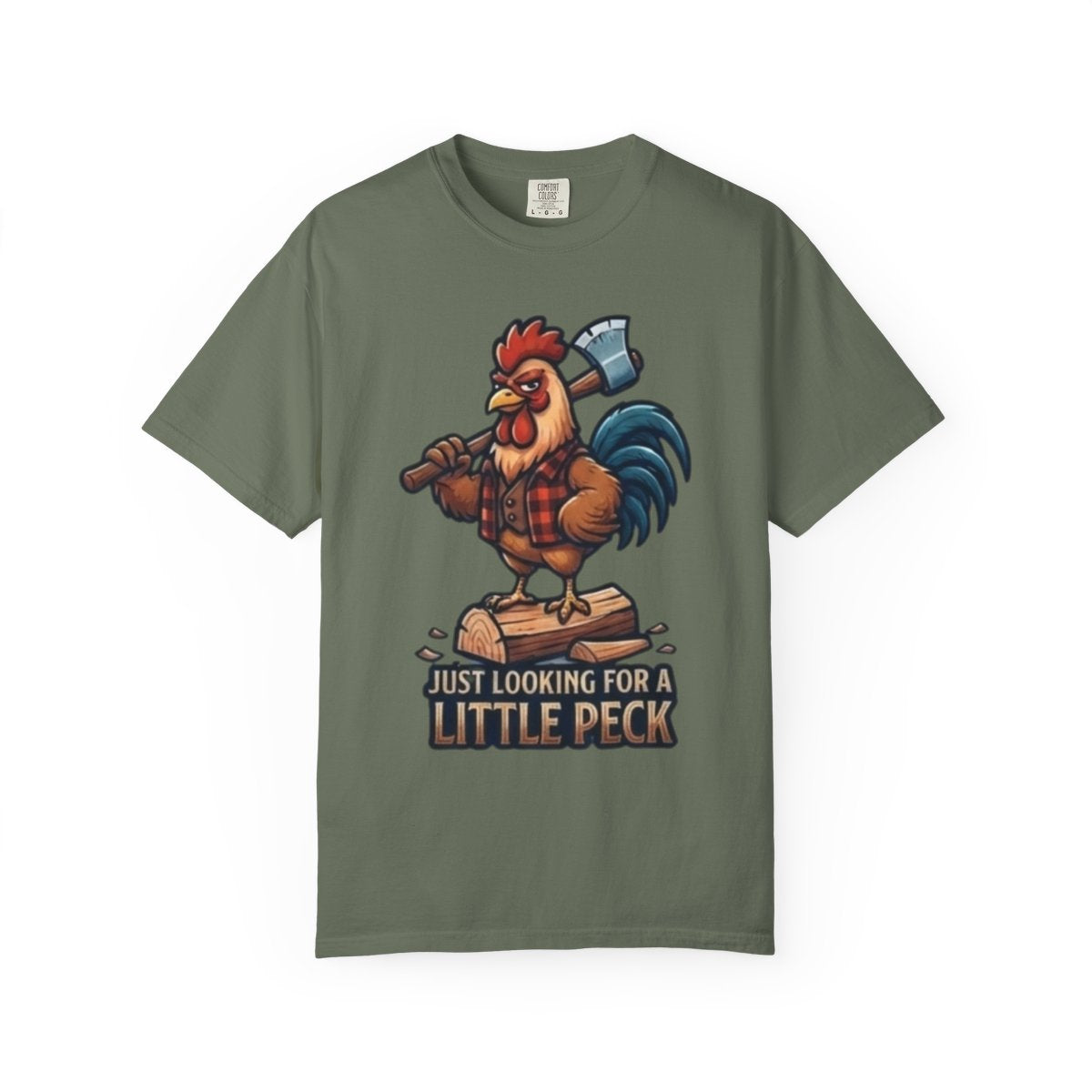 Color: Moss | Looking For A Little Peck Unisex Garment-Dyed Tee
