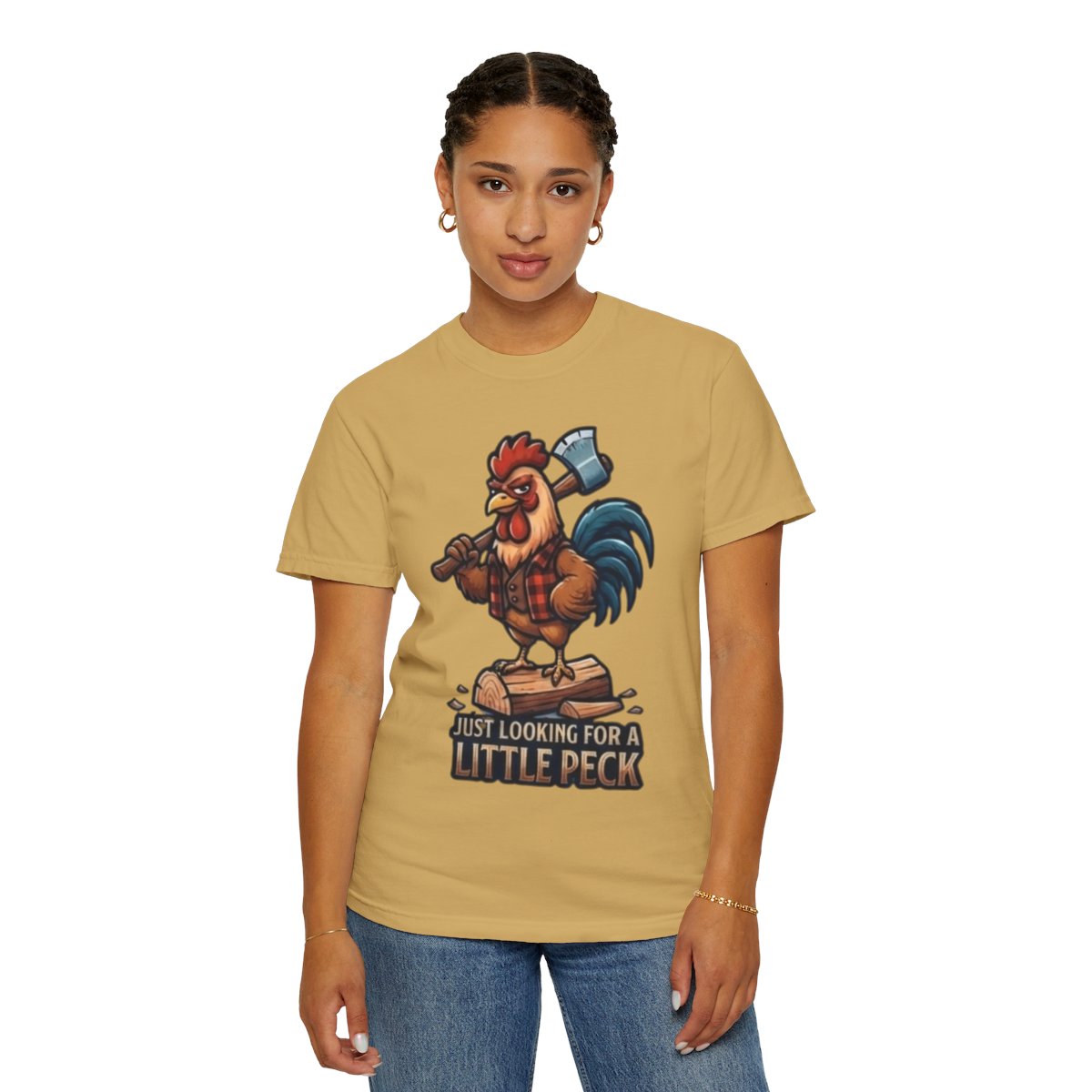Color: Mustard | Looking For A Little Peck Unisex Garment-Dyed Tee