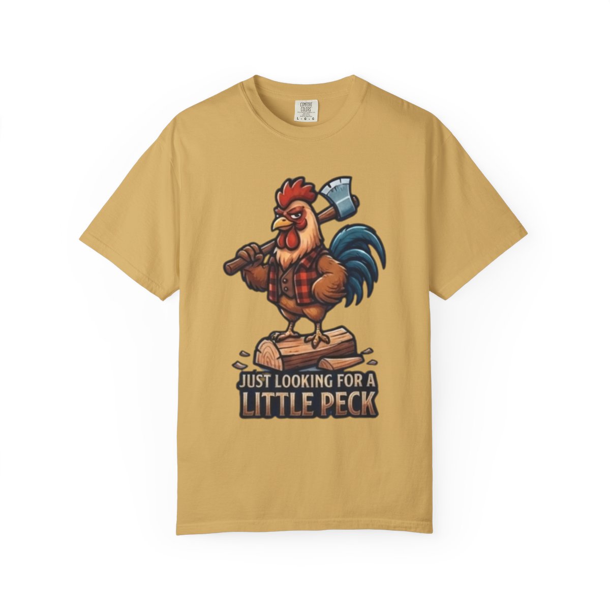 Color: Mustard | Looking For A Little Peck Unisex Garment-Dyed Tee