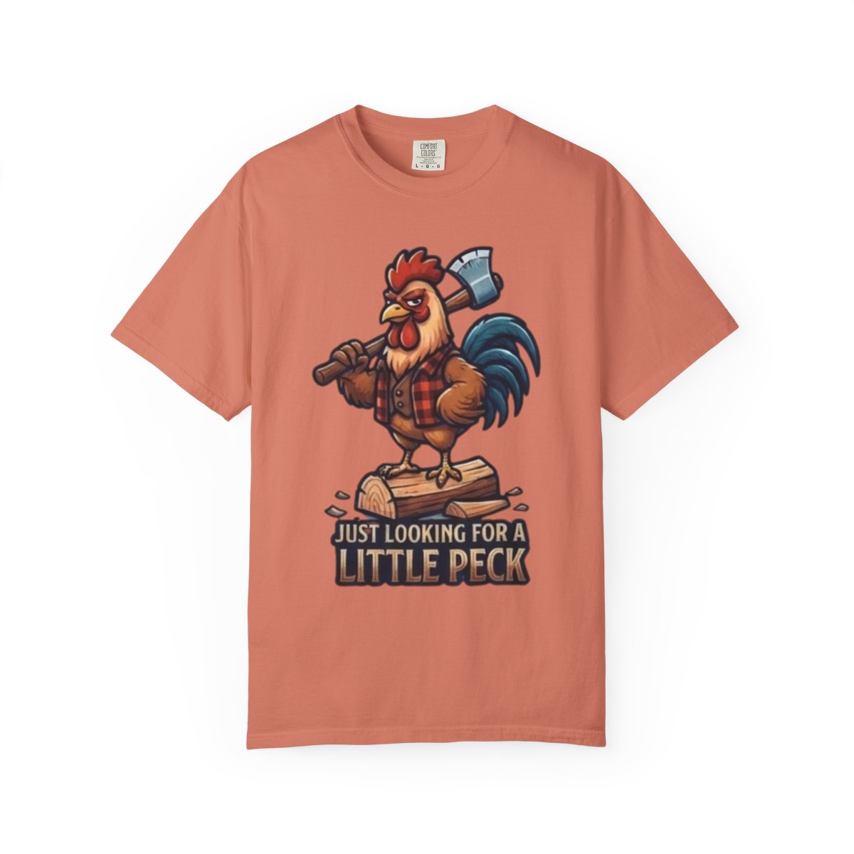 Color: Terracotta | Looking For A Little Peck Unisex Garment-Dyed Tee