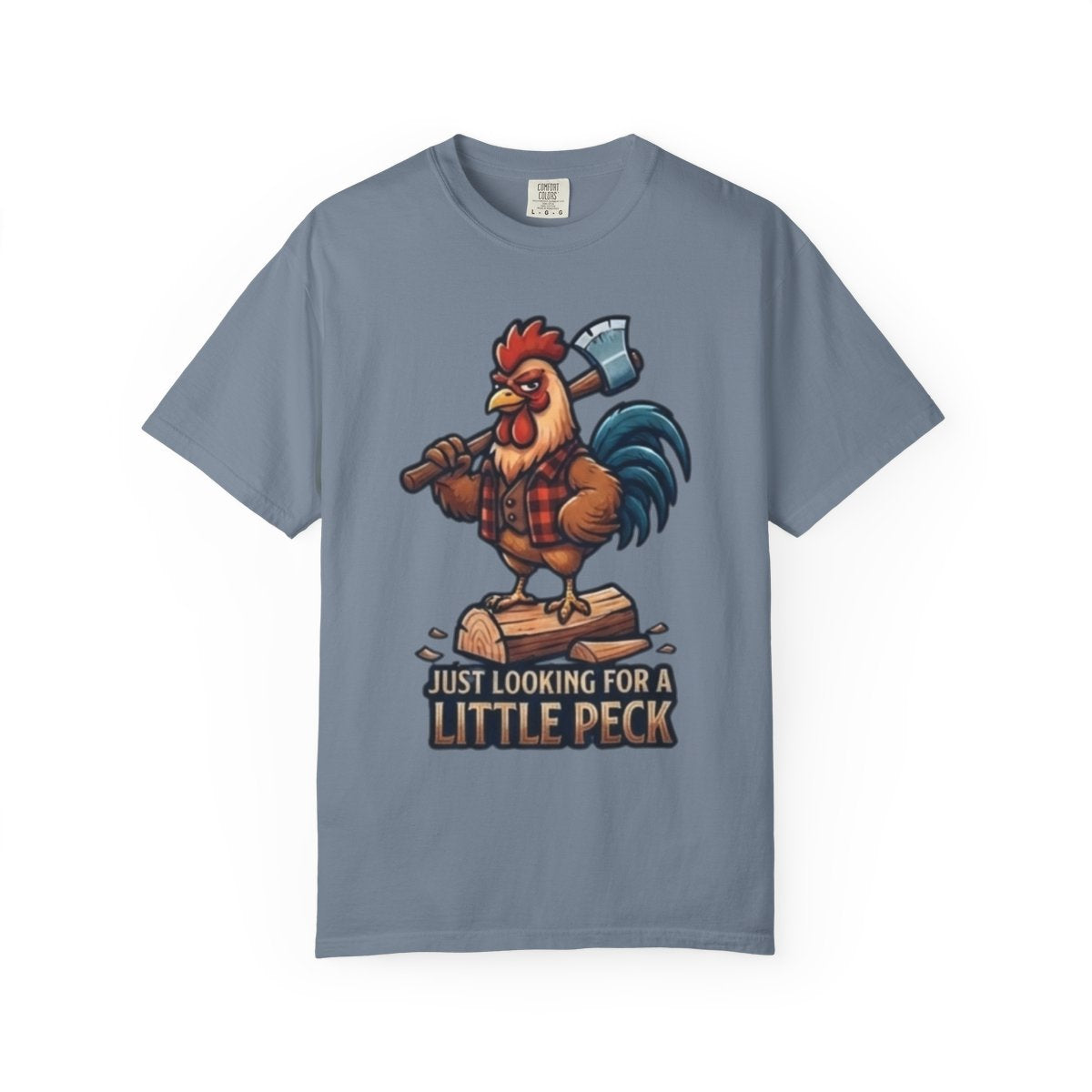 Color: Blue Jean | Looking For A Little Peck Unisex Garment-Dyed Tee