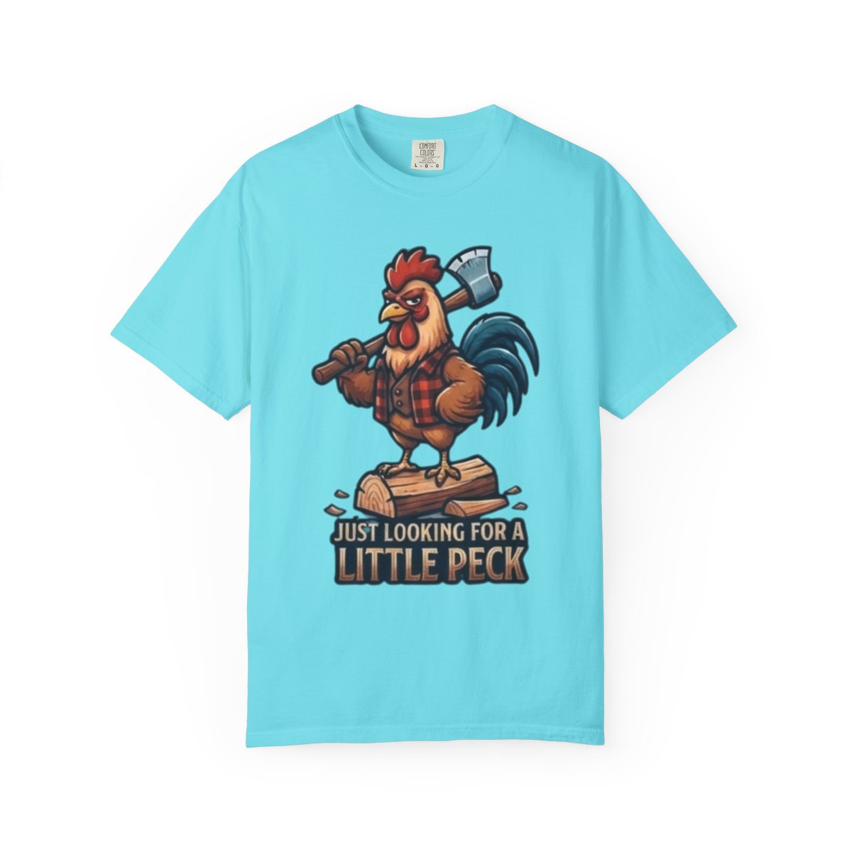 Color: Lagoon Blue | Looking For A Little Peck Unisex Garment-Dyed Tee