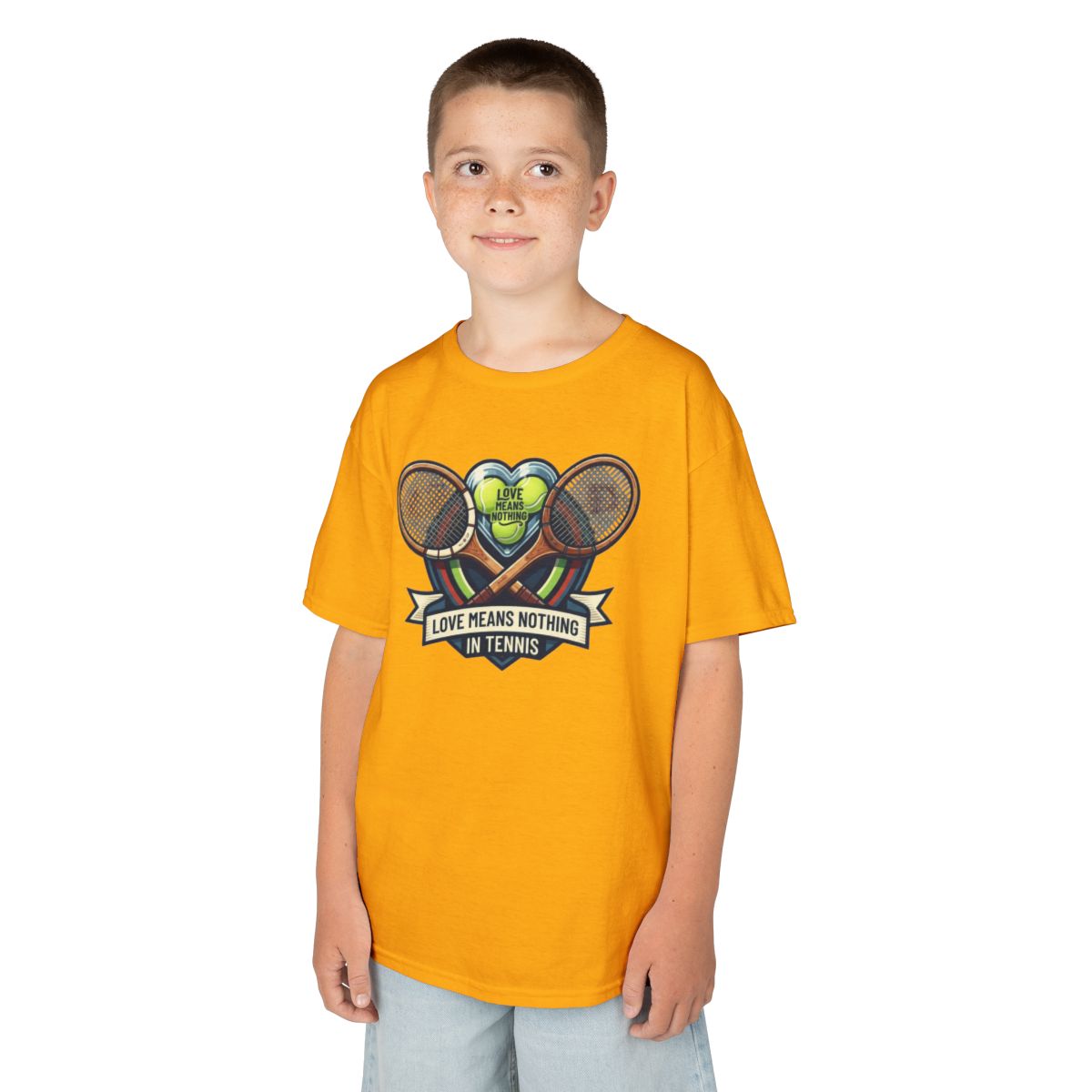 Color: Gold | Love Means Nothing in Tennis Kids Tee
