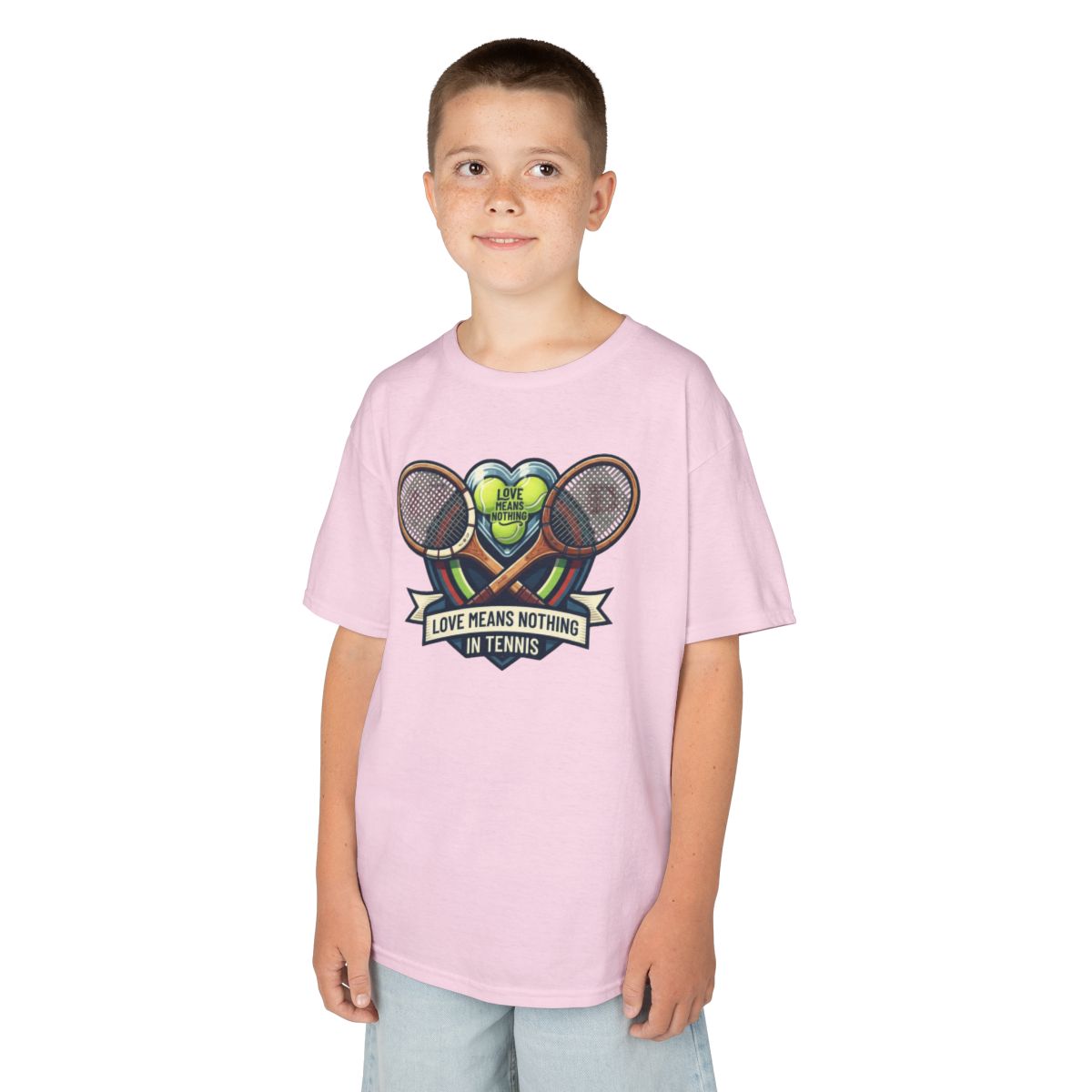 Color: Light Pink | Love Means Nothing in Tennis Kids Tee