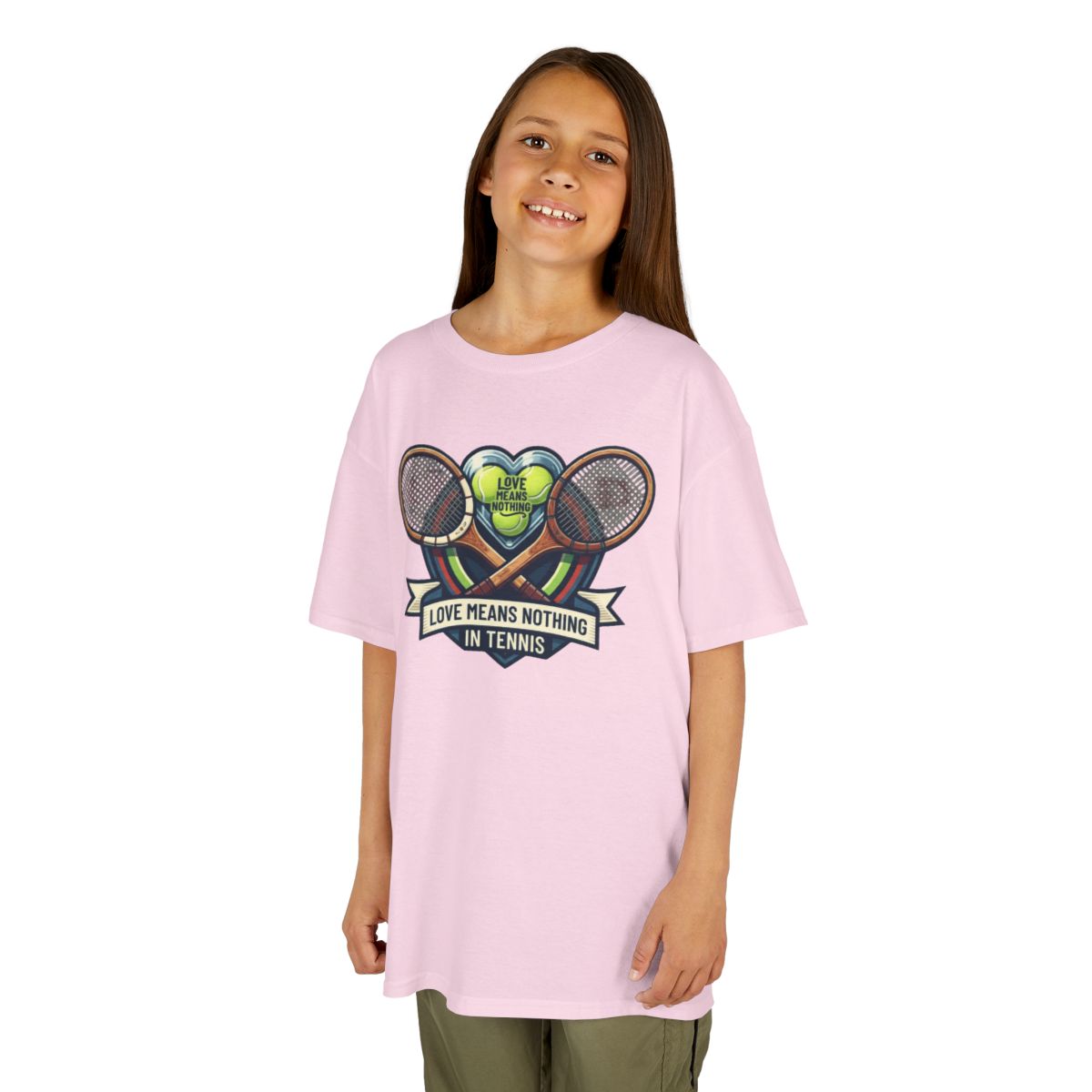 Color: Light Pink | Love Means Nothing in Tennis Kids Tee