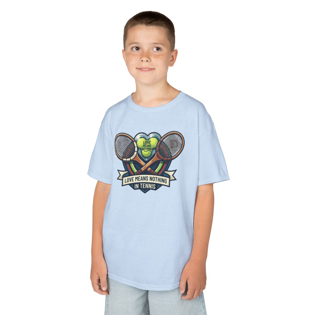 Color: Light Blue | Love Means Nothing in Tennis Kids Tee