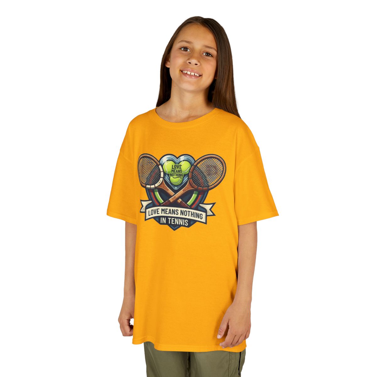 Color: Gold | Love Means Nothing in Tennis Kids Tee