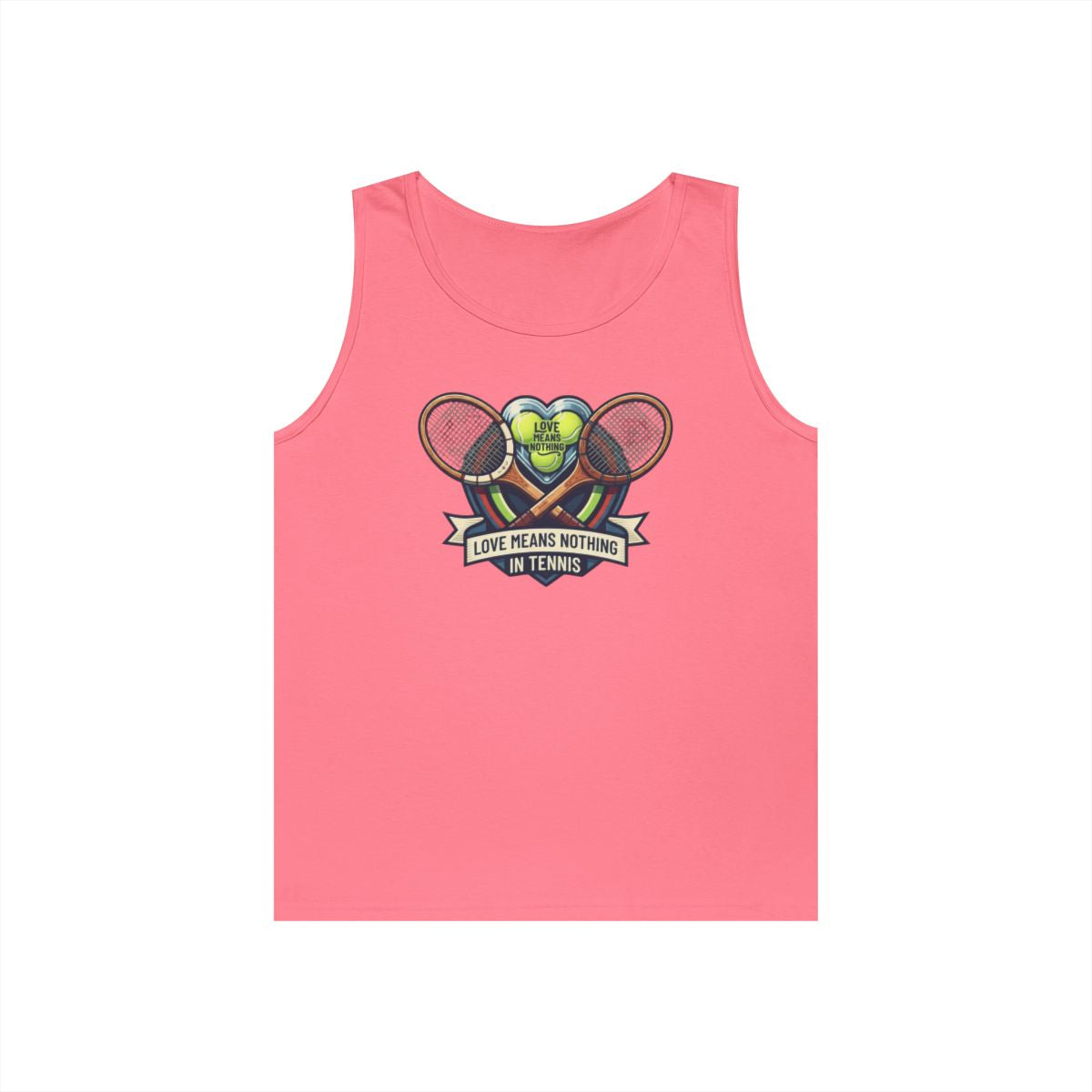 Color: Safety Pink | Love Means Nothing in Tennis Tank Top