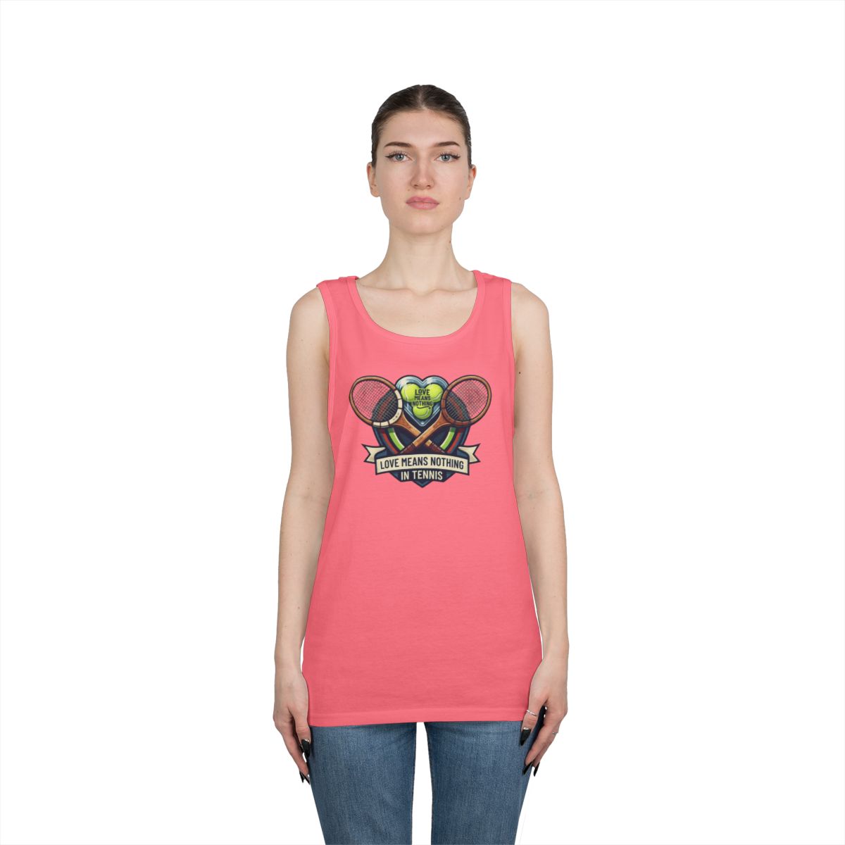 Color: Safety Pink | Love Means Nothing in Tennis Tank Top