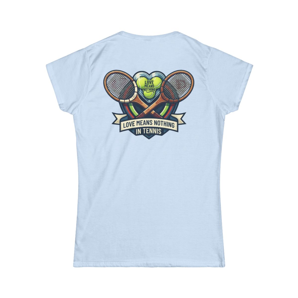 Color: Light Blue | Love Means Nothing in Tennis Women's Tee