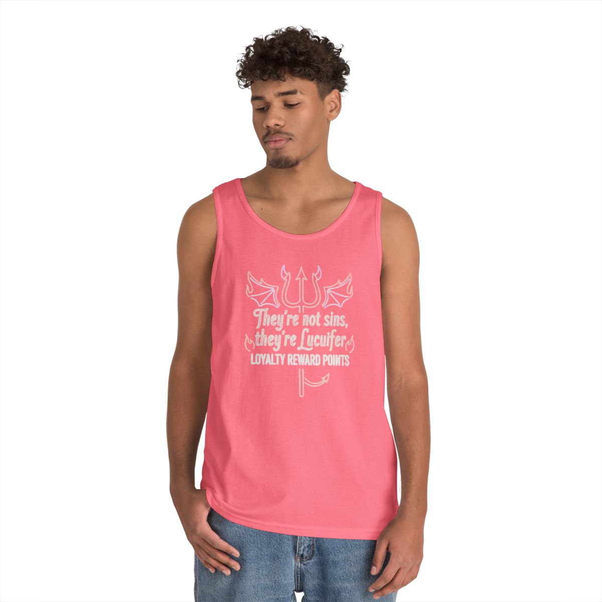 Color: Safety Pink | Lucifer Loyalty Tank Top