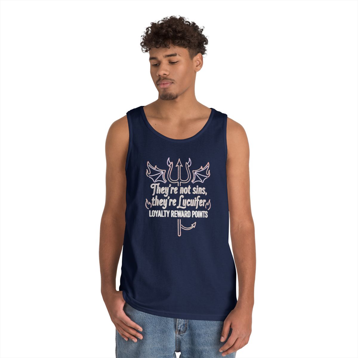 Color: Navy | Lucifer Loyalty Tank Top
