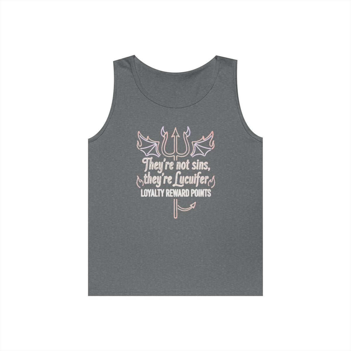 Color: Graphite Heather | Lucifer Loyalty Tank Top
