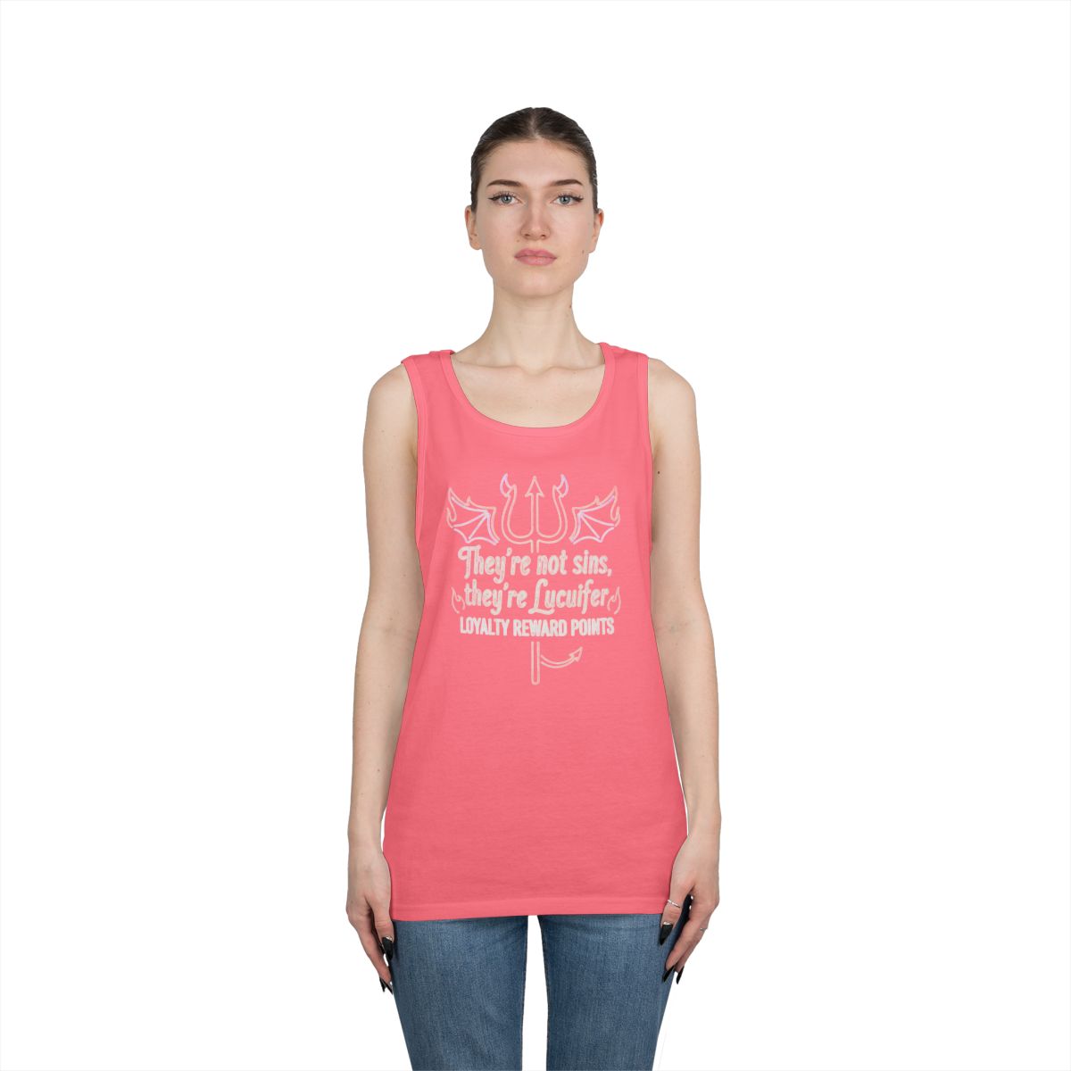 Color: Safety Pink | Lucifer Loyalty Tank Top