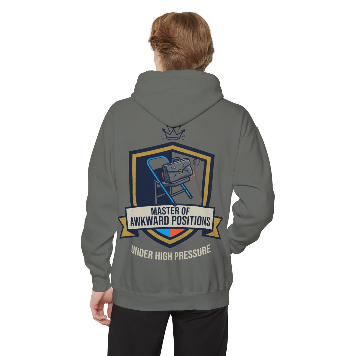 Color: Grey | Master of Awkward Positions Garment-Dyed Hoodie
