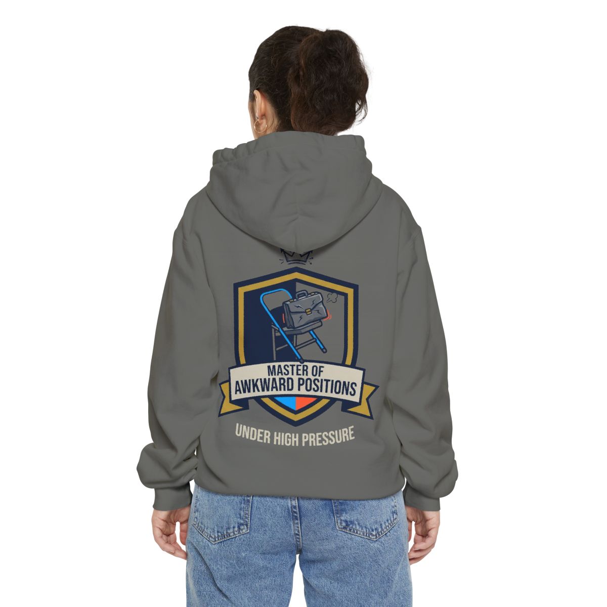 Color: Grey | Master of Awkward Positions Garment-Dyed Hoodie