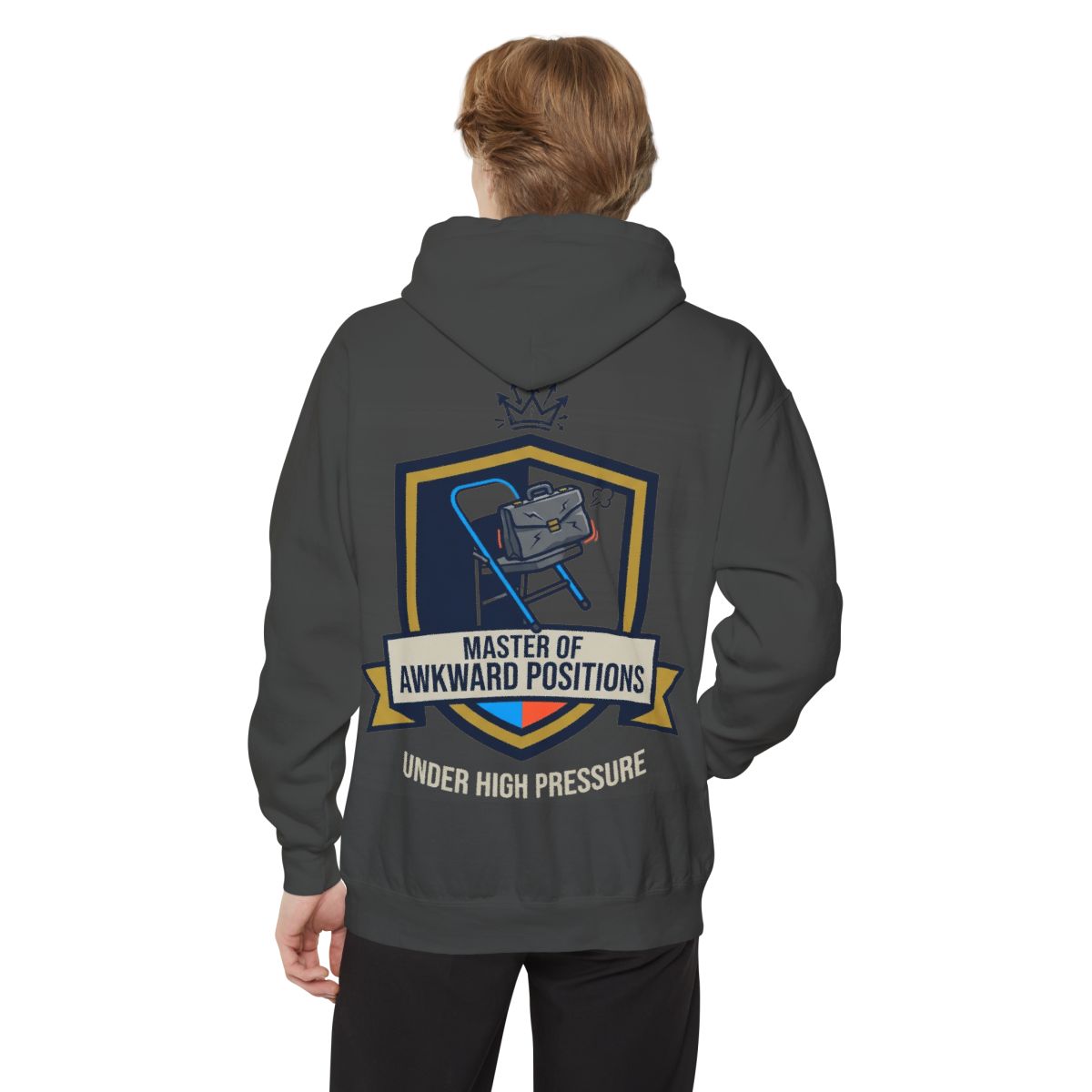 Color: Pepper | Master of Awkward Positions Garment-Dyed Hoodie