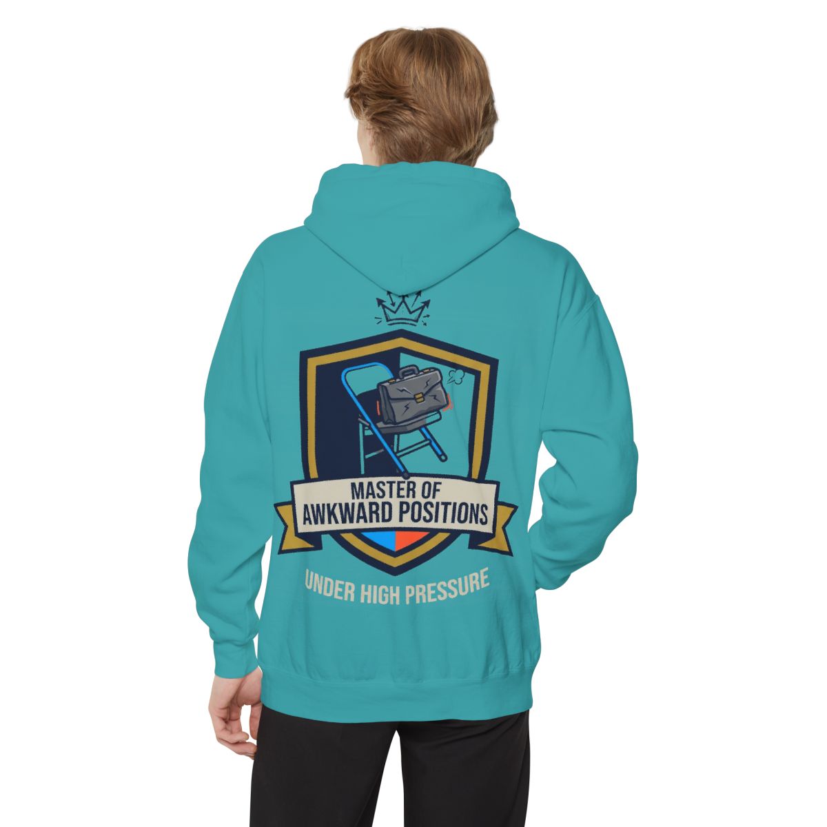 Color: Seafoam | Master of Awkward Positions Garment-Dyed Hoodie