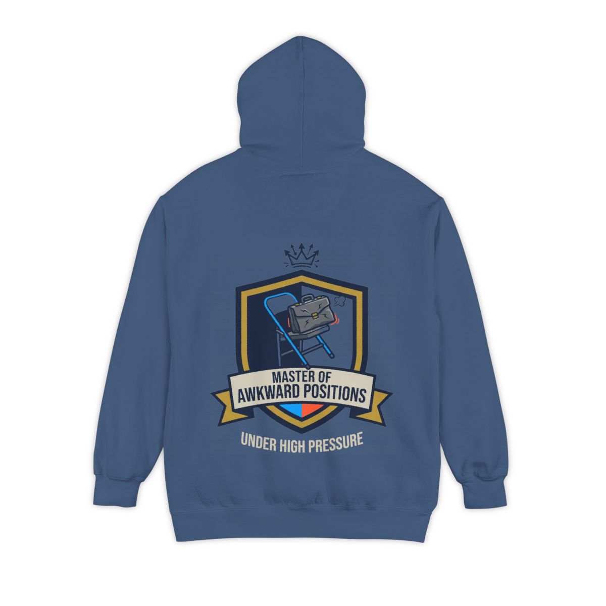 Color: True Navy | Master of Awkward Positions Garment-Dyed Hoodie