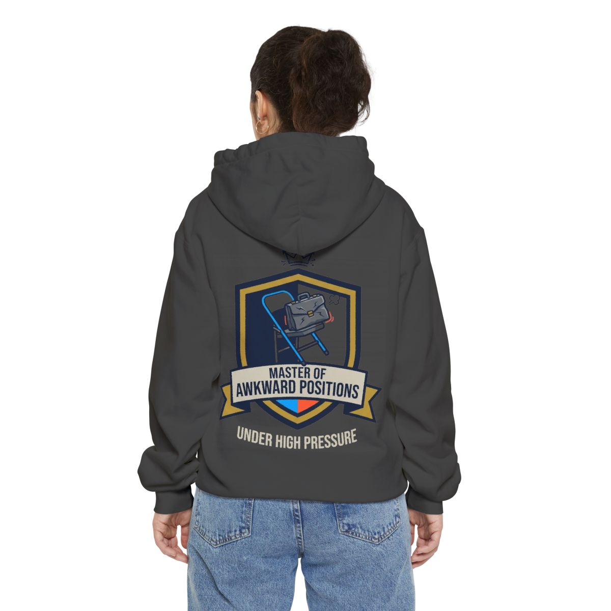 Color: Pepper | Master of Awkward Positions Garment-Dyed Hoodie