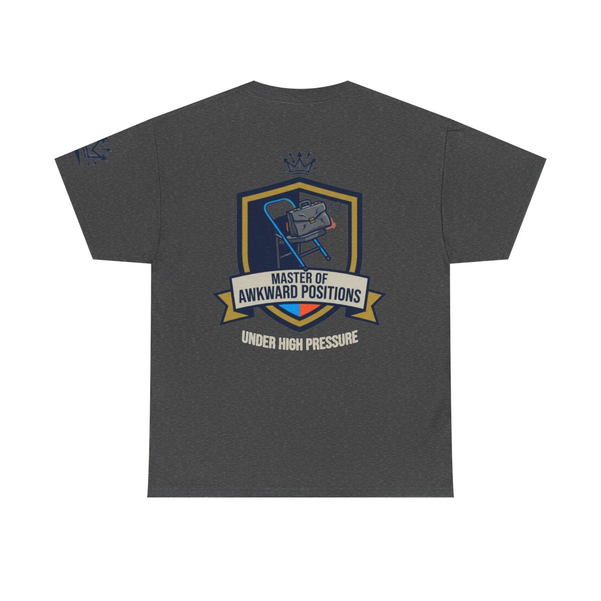 Color: Dark Heather | Master of Awkward Positions Premium Graphic Tee