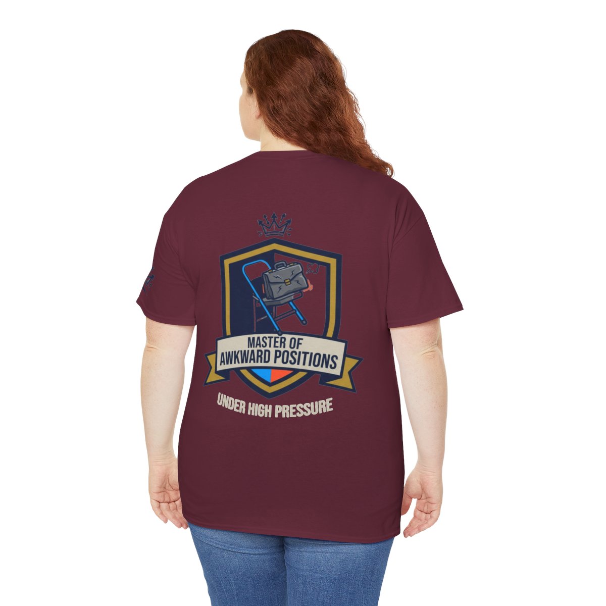 Color: Maroon | Master of Awkward Positions Premium Graphic Tee