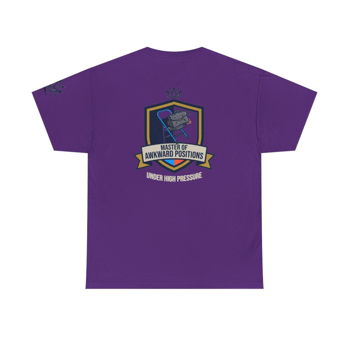 Color: Purple | Master of Awkward Positions Premium Graphic Tee