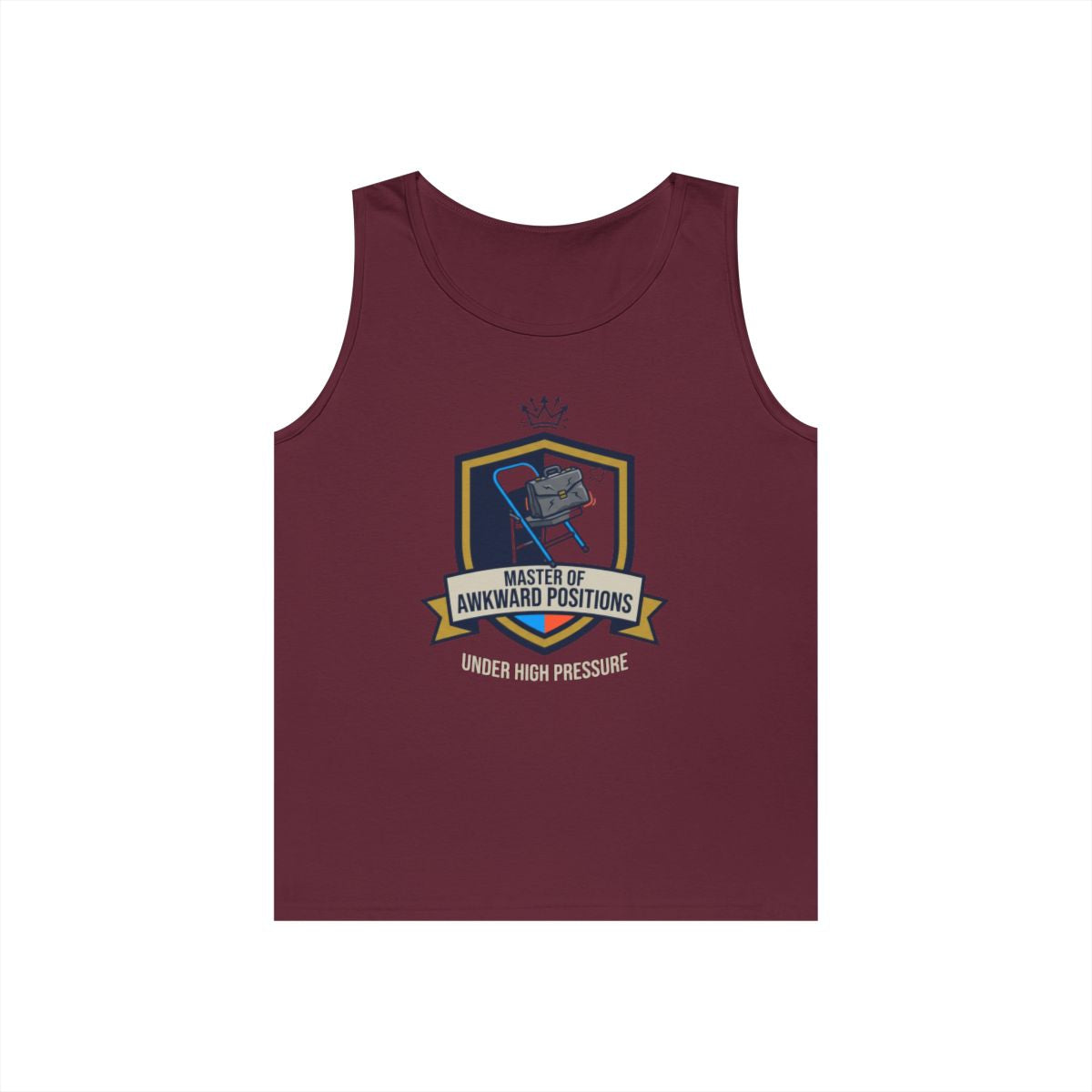 Color: Maroon | Master of Awkward Positions Tank Top