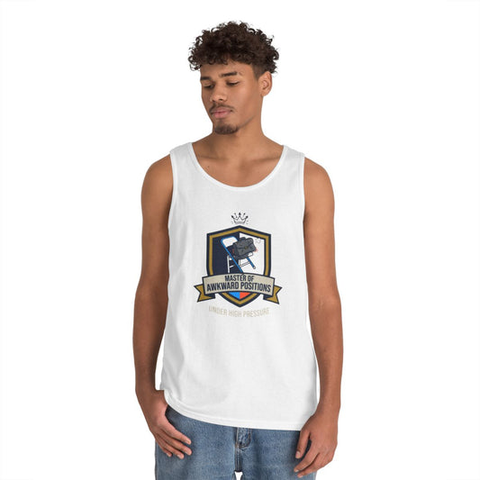 Color: White | Master of Awkward Positions Tank Top