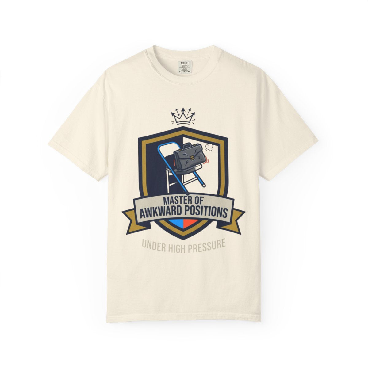 Color: Ivory | Master of Awkward Positions Unisex Garment-Dyed Tee